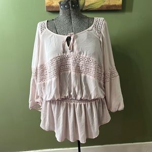 Maurices pale dusty pink chiffon top